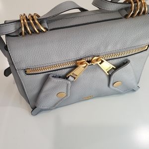 2 MOSCHINO – Leather Shoulder Bag GREY / OS